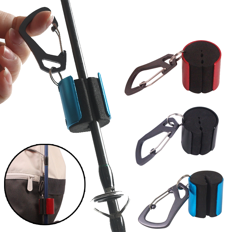 Fishing Rod Pod - 釣り竿ホルダークリップ金属ハウジングサポートウェアラブルベルトクリップロッドホルダースタンドアップポール強くて丈夫な釣りアクセサリー