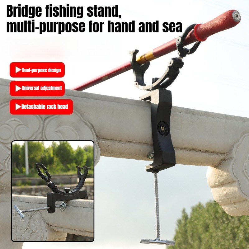 Fishing Rod Pod - 360 ° 回転式調整可能な頑丈なロッドスタンドラック、ロッドキーパー、ドック、カヌー、デッキ、カヤック用の携帯用釣り竿ホルダー