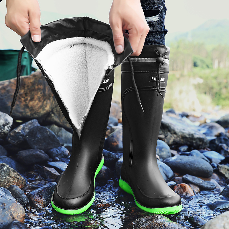 冬用レインシューズ 釣り用具 男性用レインブーツ、厚手で滑り - Fishing Equipment Basic のレビューと価格