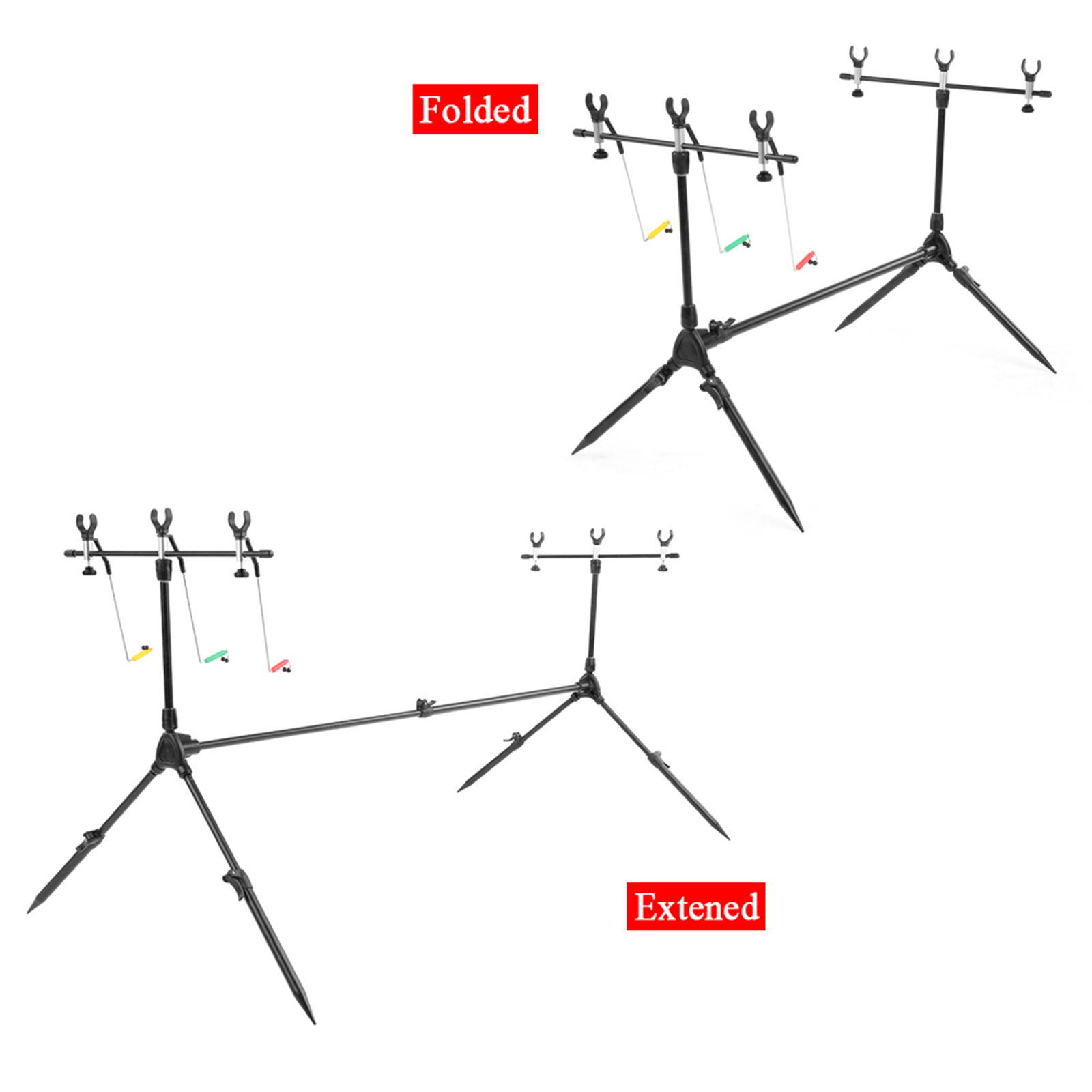 Lixada-釣り竿ポッドスタンドホルダー、格納式コイ、調整 - Fishing Rod Pod のレビューと価格