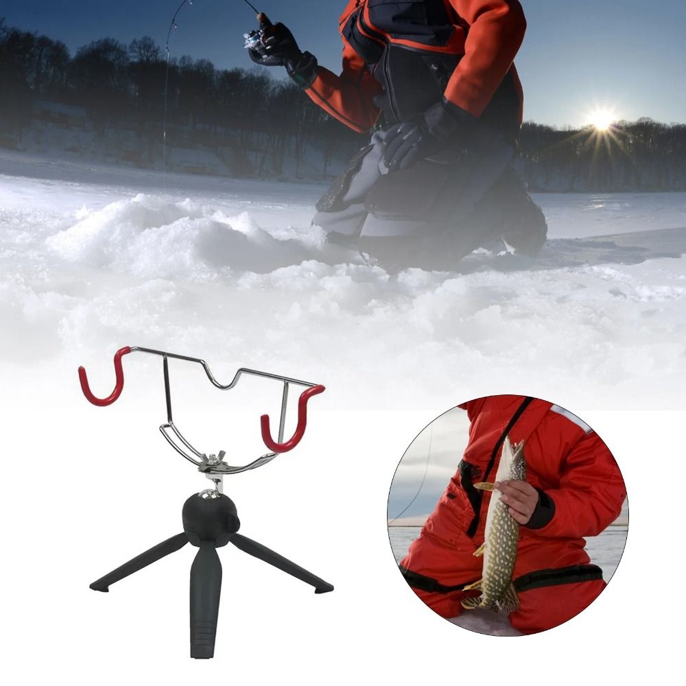 360 °   調節可能なアイスフィッシングロッドラック折り - Fishing Rod Pod のレビューと価格